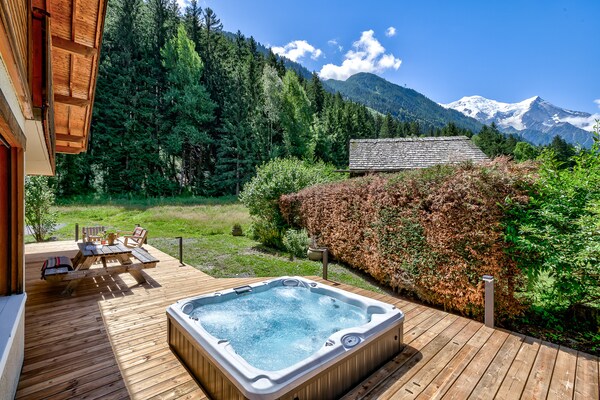 Ruim chalet voor 8 met hot tub, tuin en Mont Blanc-zicht in Chamonix - thumbnail 5