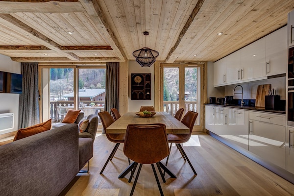 Stijlvol appartement in Chamonix met uitzicht op Mont Blanc, vlakbij de piste - thumbnail 2