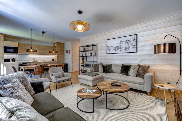 Modern Alpenappartement met bergzicht in Chamonix, vlakbij centrum - thumbnail 6