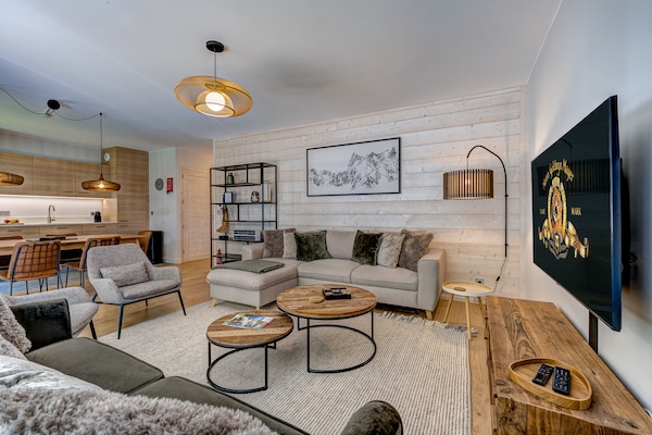 Modern Alpenappartement met bergzicht in Chamonix, vlakbij centrum - thumbnail 2