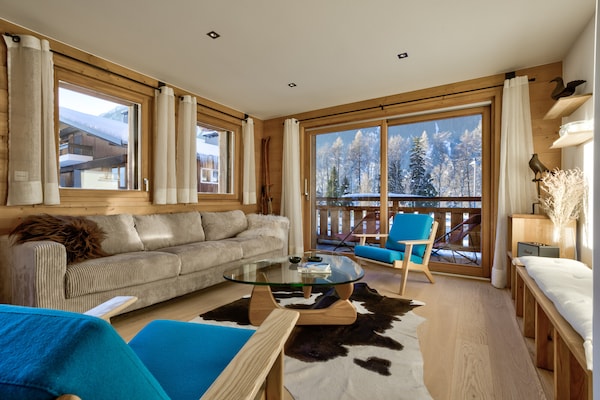 Modern appartement aan de golfbaan met bergzicht in Les Praz, Chamonix - thumbnail 2