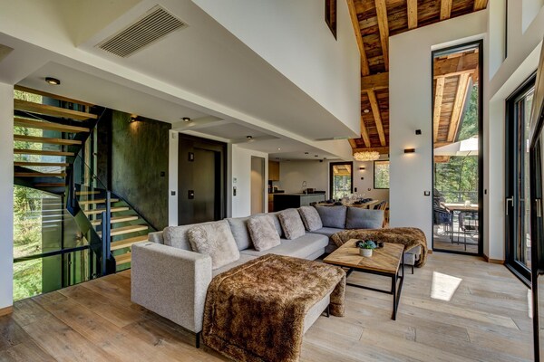 Chalet Black Pearl: 12-persoons luxe aan de golfbaan van Chamonix - thumbnail 4
