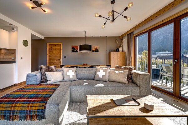 Blanc Mont Blanc 303: Modern appartement met Mont Blanc-uitzicht in hartje Chamonix - thumbnail 2