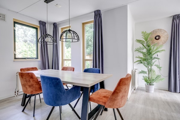 Vrijstaande 7-persoons sauna bungalow in bosrijk Ewijk, nabij Nijmegen - thumbnail 4
