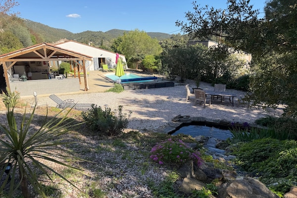 La Rocaille: Ruim vakantiehuis met privézwembad en 3 suites in Roquebrun - thumbnail 4