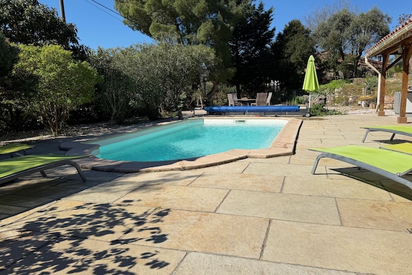 La Rocaille: Ruim vakantiehuis met privézwembad en 3 suites in Roquebrun - thumbnail 3