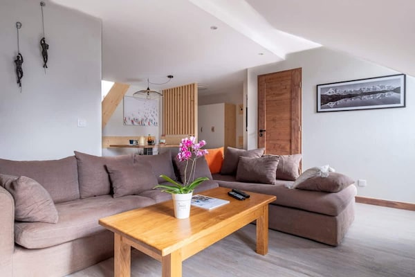 L'Appart 52: Modern appartement in hartje Chamonix, 500m van de skilift - thumbnail 2