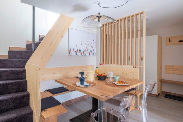 L'Appart 52: Modern appartement in hartje Chamonix, 500m van de skilift - thumbnail 3
