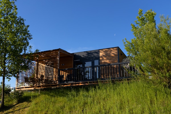 Comfortabele stacaravan voor 5 personen op Vital Resort Bayerbach met sauna & golf - thumbnail 2