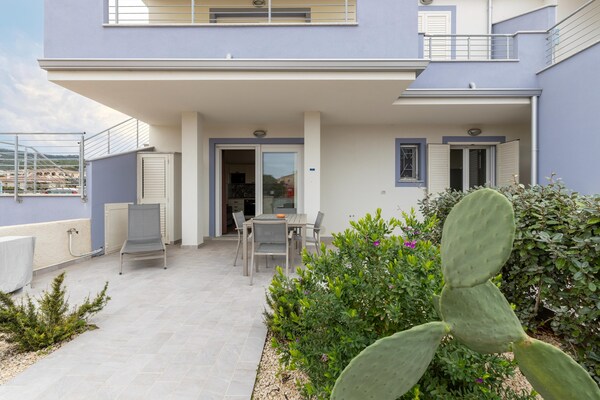 Appartement met zeezicht en tuin in Castelsardo, 500m van strand - thumbnail 4