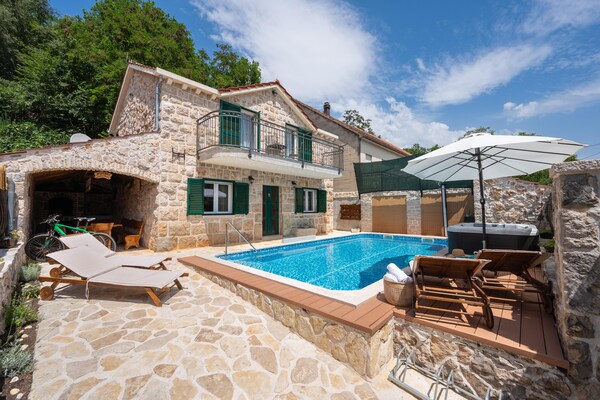 Villa Old House: privézwembad, jacuzzi en zomerkeuken bij Šumet - thumbnail 6