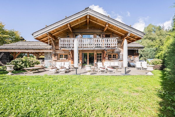 Chalet Blanche in Megève: 4-slaapkamer chalet met jacuzzi, dichtbij de pistes - thumbnail 2