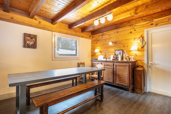 Chalet Les Marmottes: 8-persoons chalet met jacuzzi op 50m van het meer - thumbnail 4