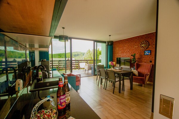 Panoramisch vakantiehuis op heuveltop voor 7 personen in Krzeszna, Kasjoebië - thumbnail 3