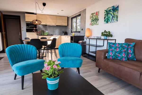 Luxe boslodge voor 4 in Ravels met tuin en zwemvijver - thumbnail 5