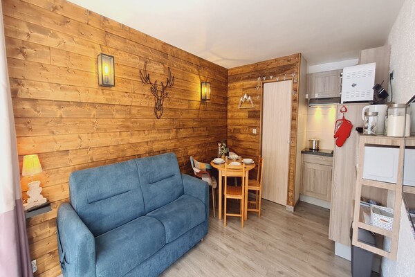 Knus appartement voor 4 personen op 100m van de piste in Les Deux Alpes - thumbnail 5