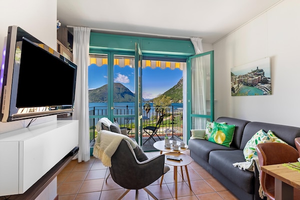 Ruim appartement met uitzicht op het Luganomeer in Porlezza - thumbnail 1
