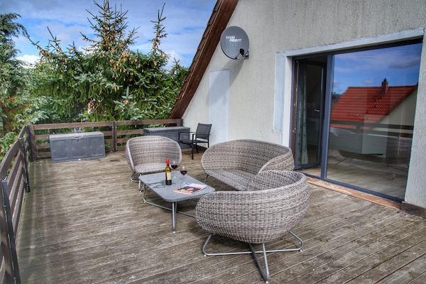 Ruim appartement voor 10 personen in Mönkebude, vlakbij zee en bos - thumbnail 1