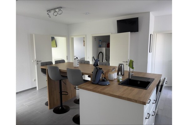 Moderne bungalow Königskrabbe op 1 km van strand Dornumersiel - thumbnail 6
