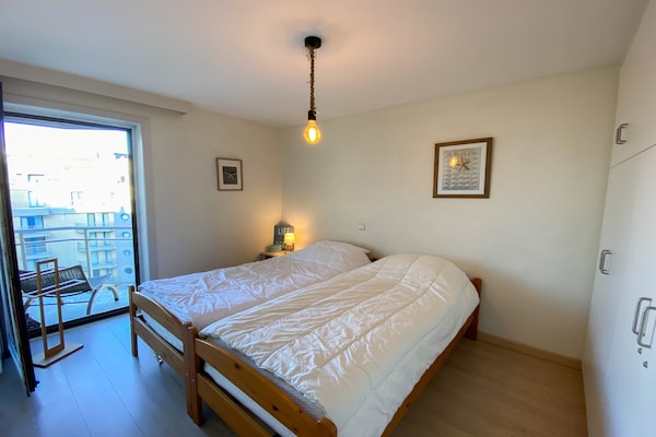 Licht appartement Greenpark III in Nieuwpoort met uitzicht op de haven - thumbnail 4