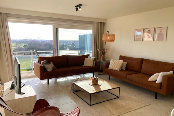 Licht appartement Greenpark III in Nieuwpoort met uitzicht op de haven - thumbnail 1