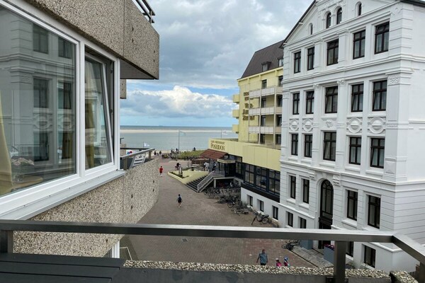Appartement 44 II in Haus Seeblick: zeezicht op Borkum, 100m van het centrum - thumbnail 3