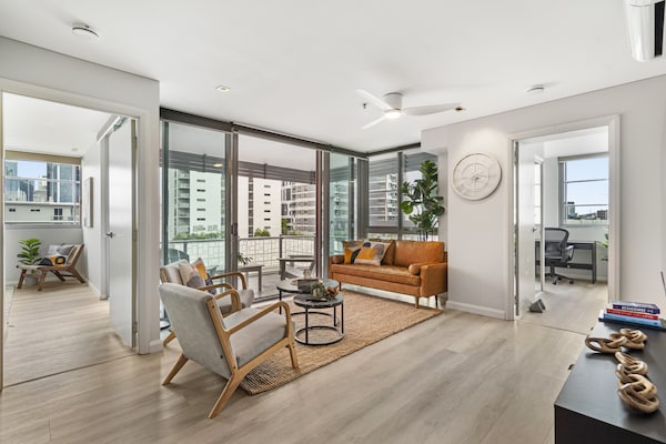 Modern appartement met 2 slaapkamers en dakterraszwembad in South Brisbane - thumbnail 1