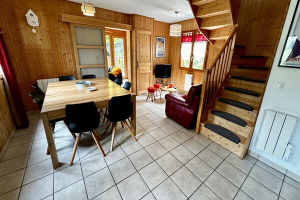 Chalet Le Salers: 10-persoons vakantiehuis in Mont-Dore aan de golfbaan - thumbnail 5
