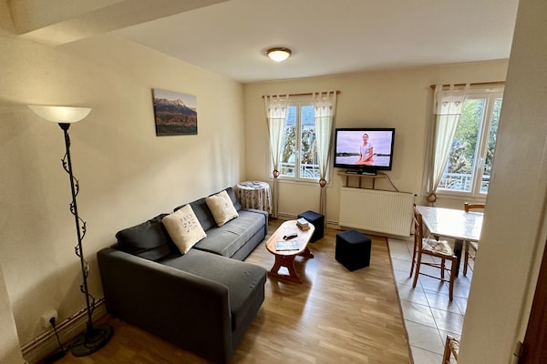 Ruim appartement met tuin en BBQ op 100m van centrum Mont-Dore - thumbnail 1