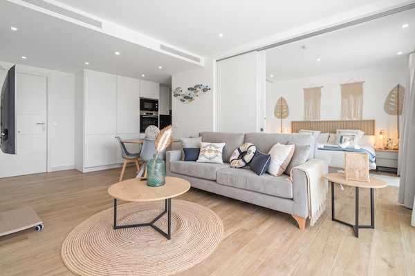 Modern appartement voor 3 aan Alcazaba Lagoon met solarium, vlakbij strand - thumbnail 1