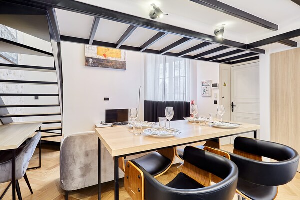 Duplex appartement met 2 badkamers in levendig hart van Parijs - thumbnail 6