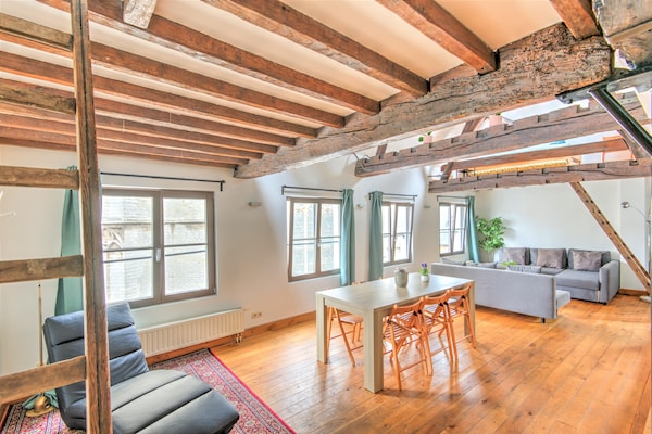 Gelaagd triplex in historisch hart Antwerpen, 90m² - thumbnail 2