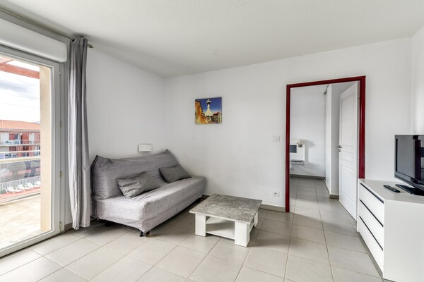 Airco appartement voor 6 personen met zwembad, sauna en WiFi in Argelès-sur-Mer - thumbnail 3
