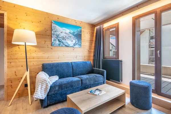 Luxe nieuwbouwstudio in Vaujany met zwembad, sauna en wellness op 200m van de lift - thumbnail 3