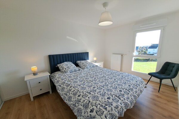 Rustiek appartement met zeezicht en privéterras in Plouarzel - thumbnail 4