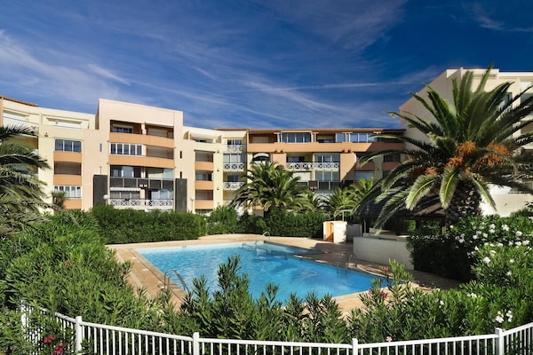 Aan het strand: Ruim appartement Les Terrasses de Savanna in Cap d'Agde - thumbnail 6