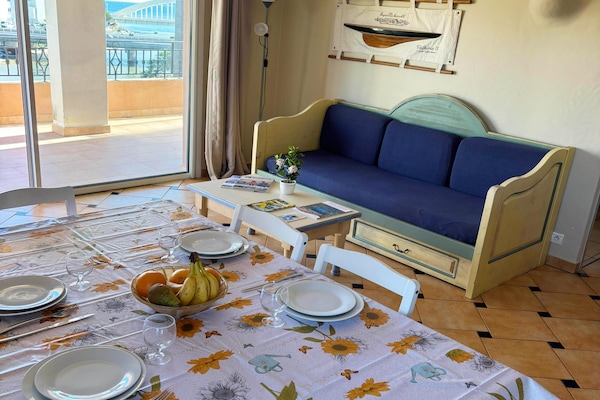 Mediterraan appartement voor 7 bij strand Sainte-Maxime, met zwembad - thumbnail 2
