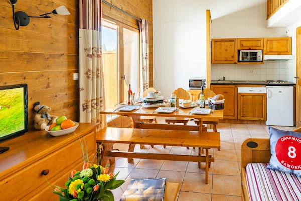 Ruim duplex chalet voor 8 in Samoëns met zwembad en sauna - thumbnail 5