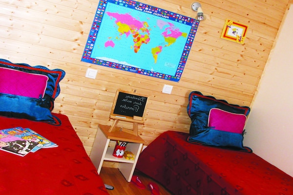 Houten vakantiehuisje in dennenbos bij Cap d'Agde met verwarmd zwembad - thumbnail 4