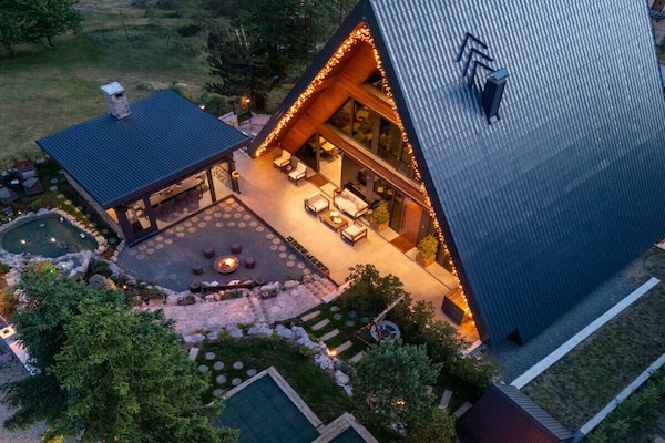 Luxe A-frame chalet in Ravna Gora met grote tuin, nabij skigebied - thumbnail 3