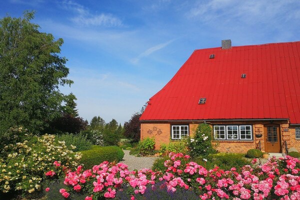 230 jaar oude sfeervolle boerderij in het glooiende Holstein, 200m van centrum - thumbnail 1