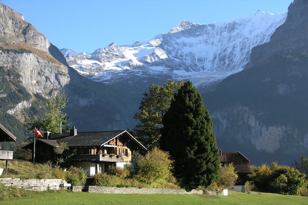 Authentiek chalet Bella Vista in Grindelwald, 100m van de piste - thumbnail 2