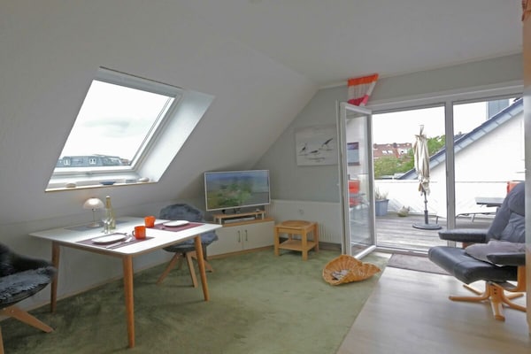 Knus appartement met zonnig balkon op Norderney, 600m van centrum - thumbnail 3
