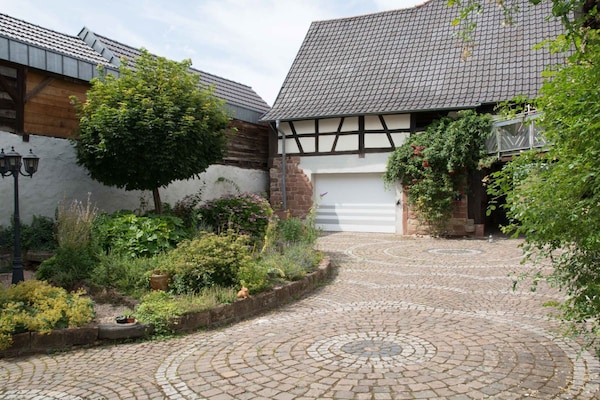 Sfeervol appartement in Minfeld met terras en uitzicht op de binnenplaats - thumbnail 2