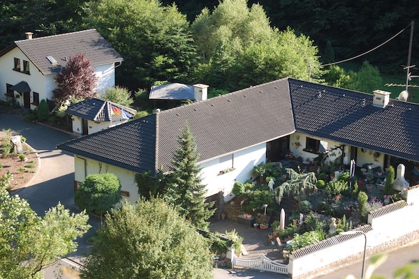 Ruim vakantiehuis in Zell-Mosel met terras aan de beek - thumbnail 1