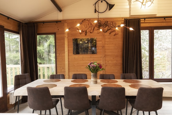 Ruim chalet in Manhay voor 9 personen met sauna en bubbelbad - thumbnail 3