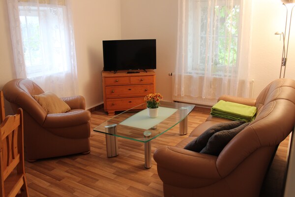 Ruim appartement in Struppen-Weißig, vlakbij bos en Elbe - thumbnail 5