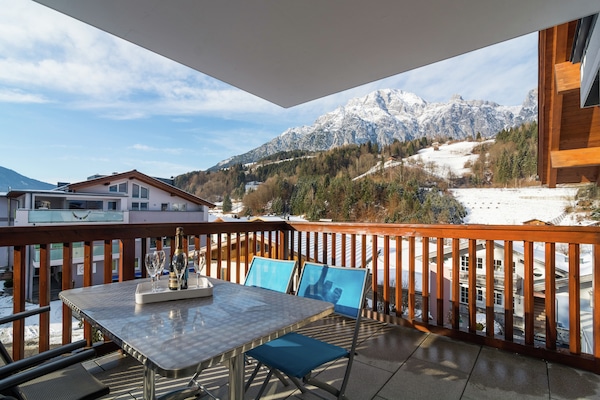 Stijlvol appartement met sauna direct aan de skipiste in Leogang - thumbnail 5