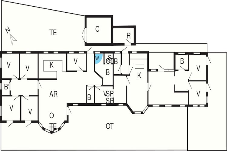 16 person holiday home in Hvide Sande-Floor plan