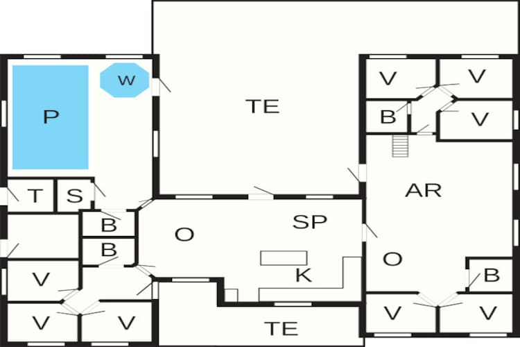 22 persoons vakantie huis in Nexø-Plattegrond